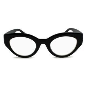 2 See Life Prescription Strength Bold Cat Eye Reading Glasses in Black